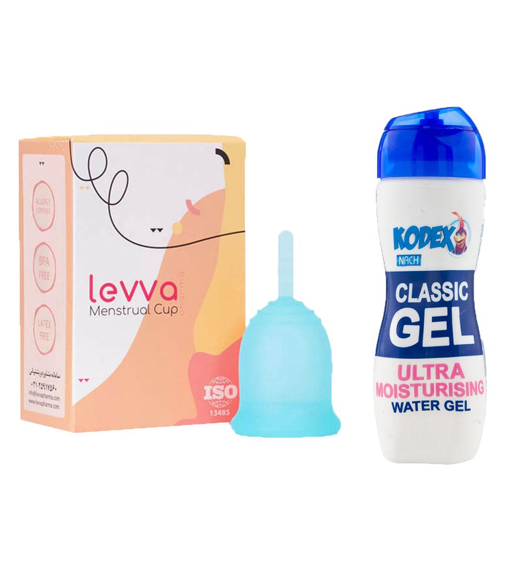 پک ژل روان کننده مدل Classic ناچ کدکس و کاپ قاعدگی سایز کوچک رنگ آکوا
