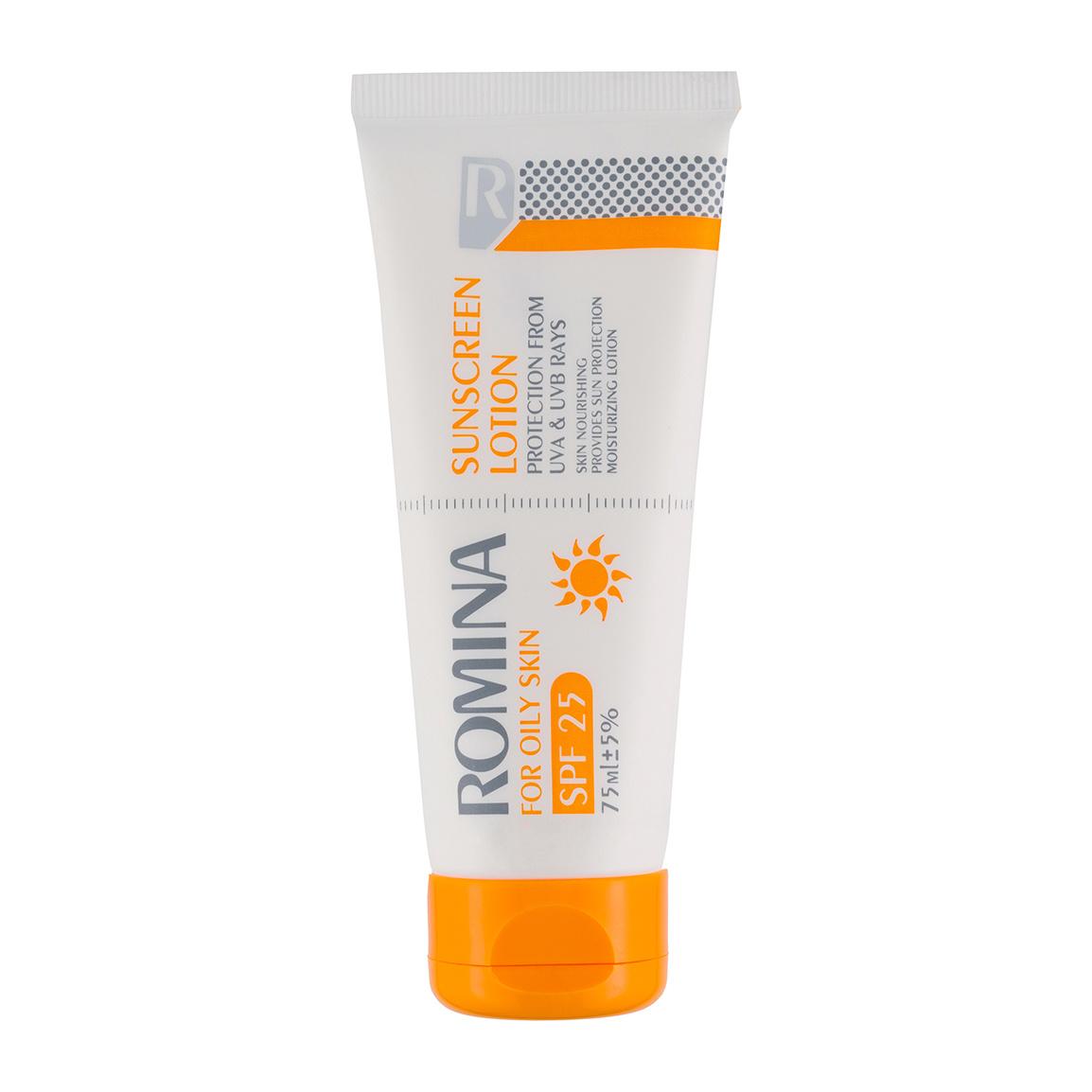 لوسیون ضد آفتاب spf 25 بی رنگ 75 میل