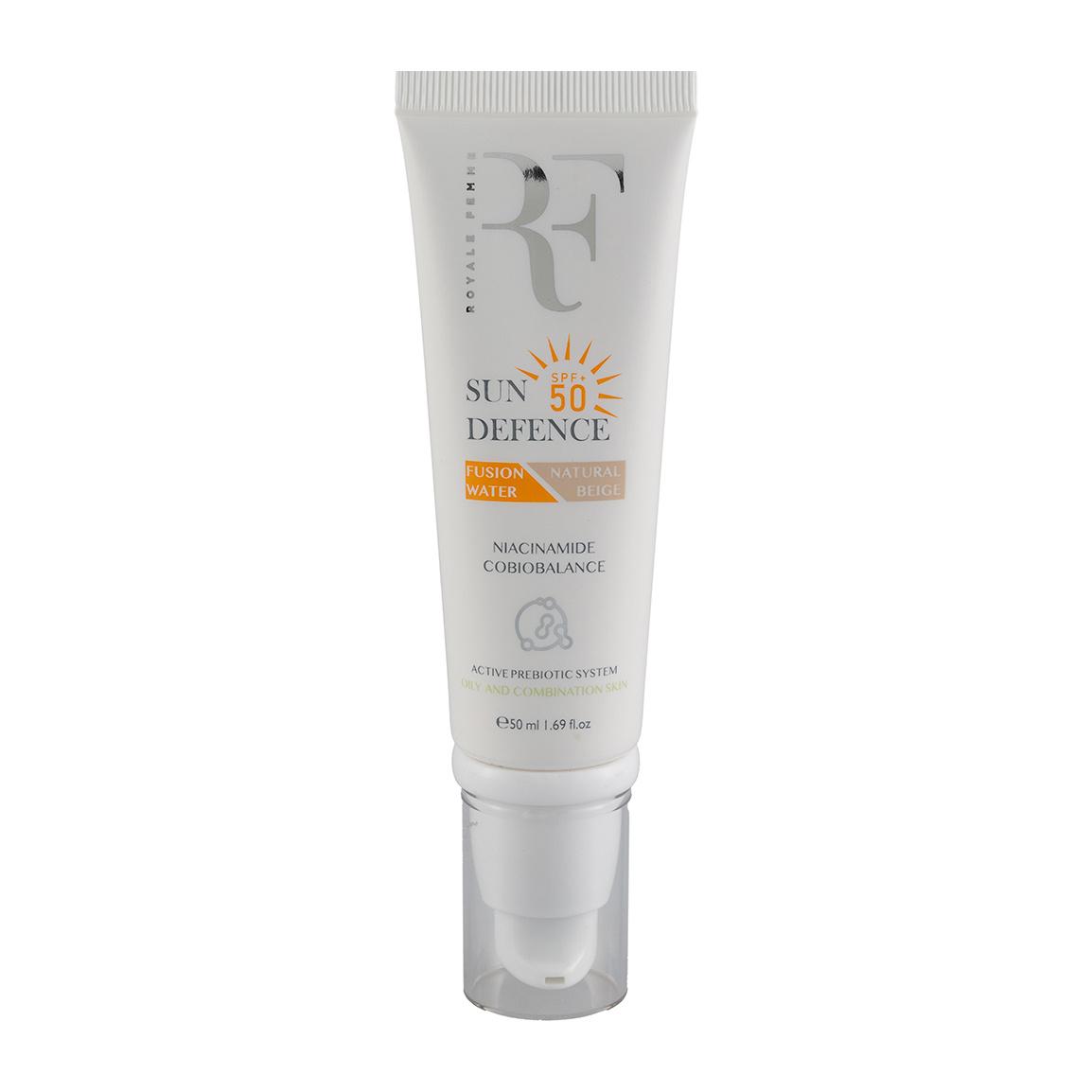 کرم ضد آفتاب رنگی با SPF 50 مناسب پوست چرب حجم 50 میلی لیتر