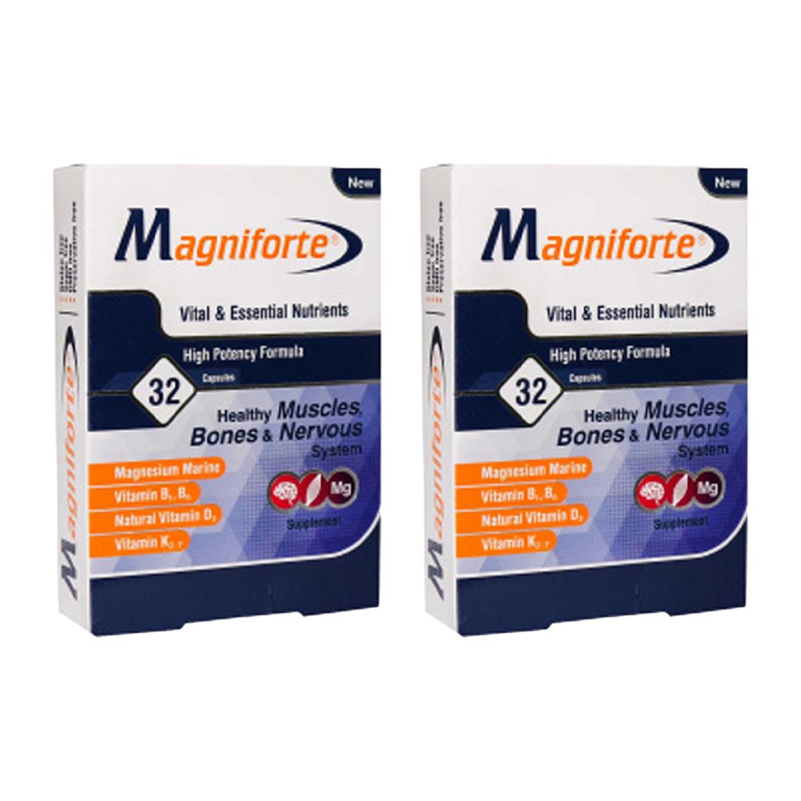 پک دو عددی کپسول مگنیفورت Magniforte بسته 32 عددی