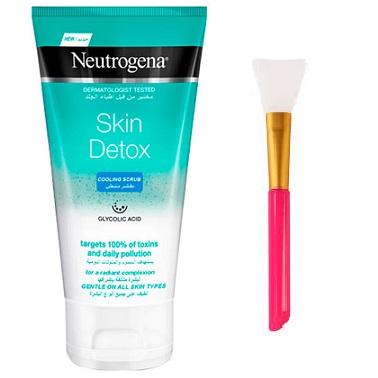 پک براش ماسک صورت سیلیکونی به همراه اسکراب پاکسازی کننده و جوانساز پوست مدل Skin Detox حجم 150 میل