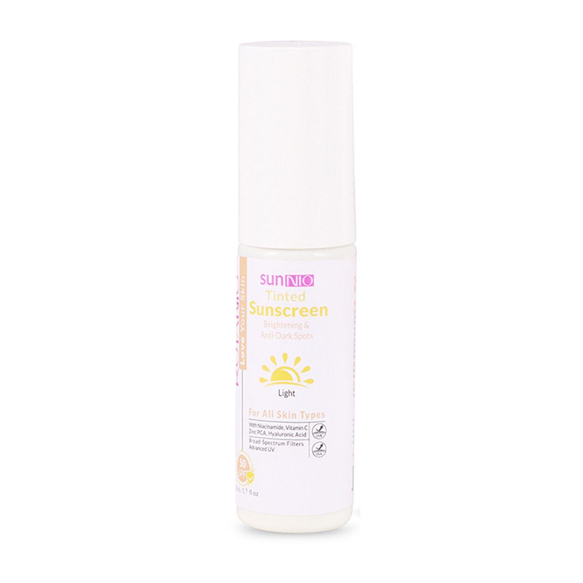 ضد آفتاب رنگی با SPF 50 مناسب انواع پوست حجم 50 میلی لیتر
