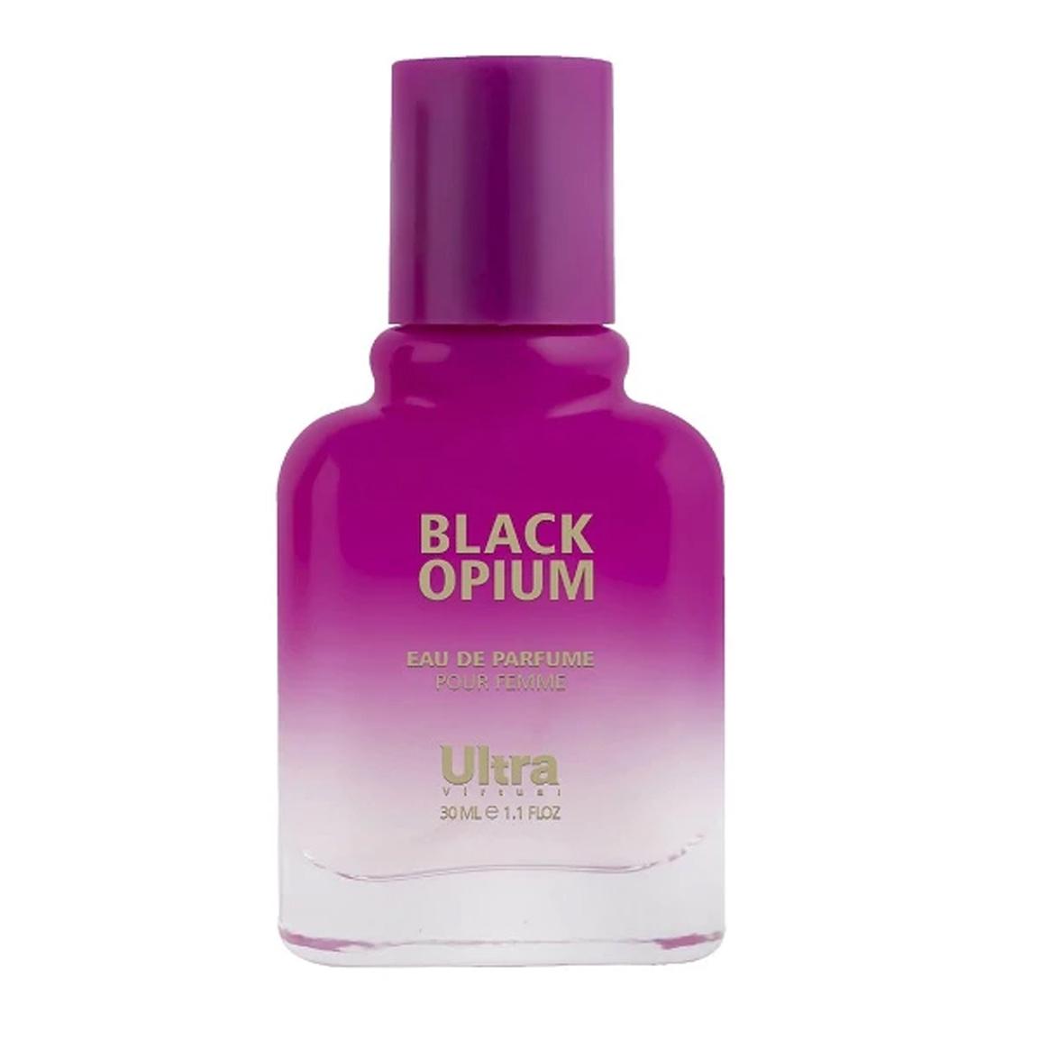 عطر جیبی زنانه مدل Black Opium با شیشه شفاف دو رنگ حجم 30 میلی لیتر