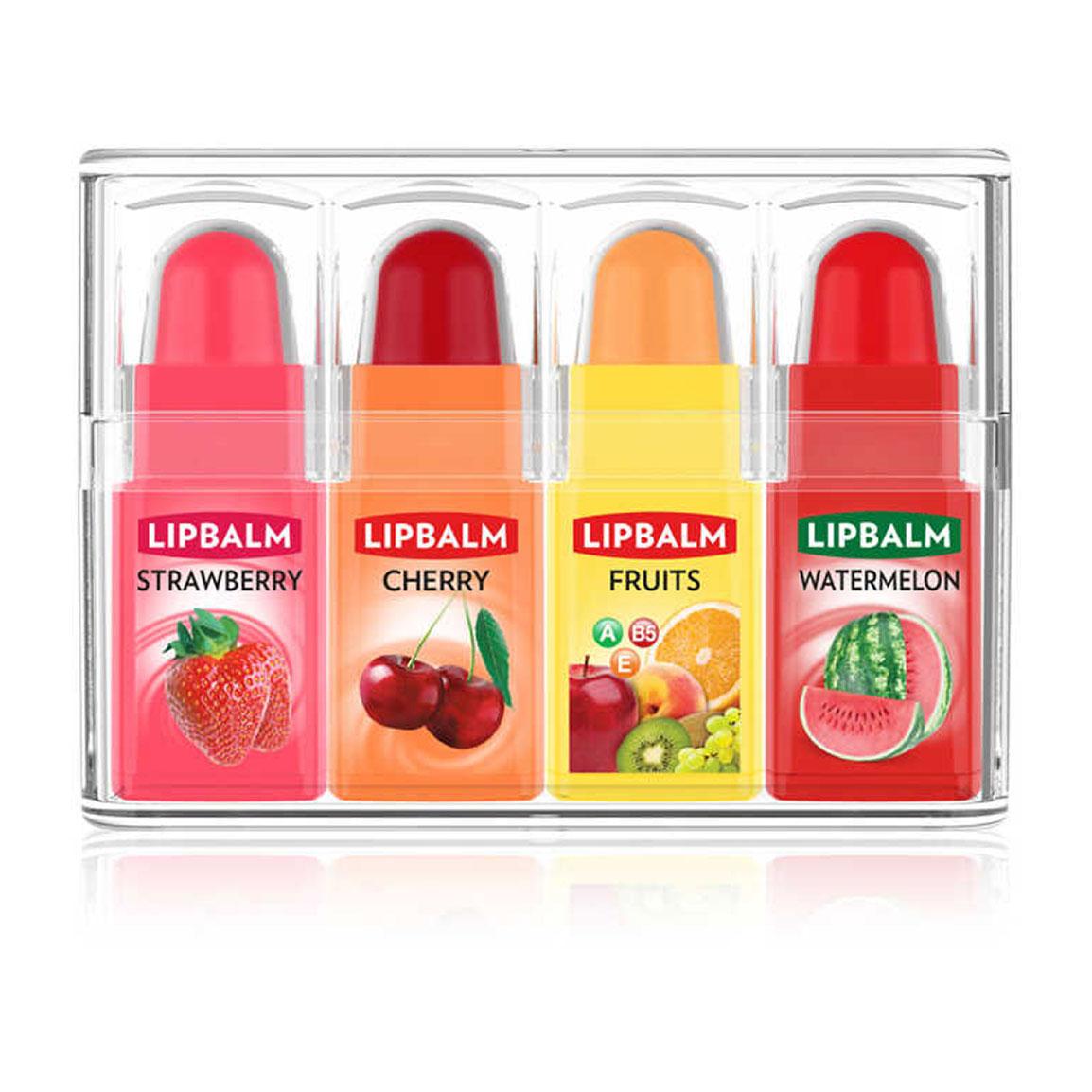 بالم لب مینی مدل Mix Fruit بسته 4 عددی