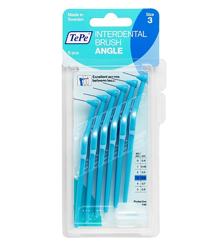 مسواک بین دندانی مدل Angle با برس نرم سایز 3 بسته 6 عددی
