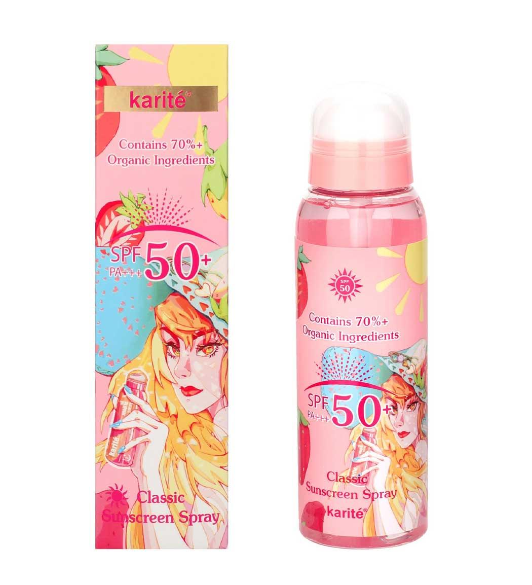 اسپری ضد آفتاب حاوی عصاره توت فرنگی SPF50