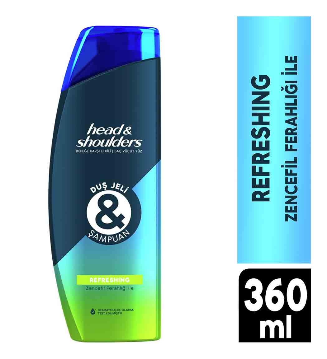 شامپو سر و بدن خنک کننده و طراوت بخش مدل Refreshing حجم 360 میلی لیتر