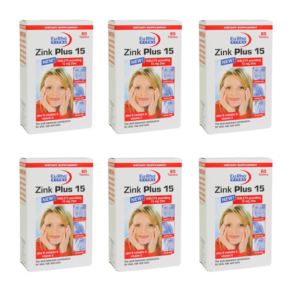 پک 6 عددی قرص Zink Plus 15 بسته 60 عددی