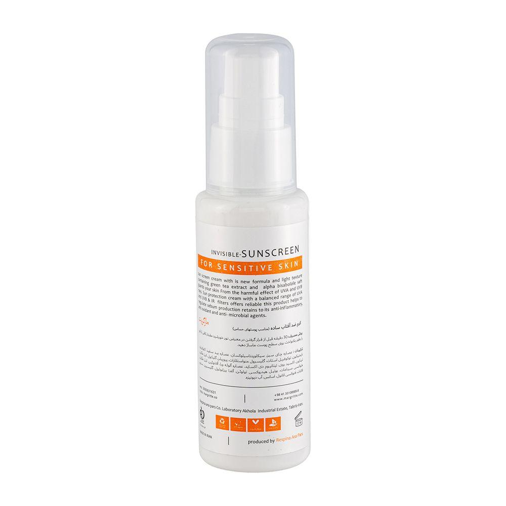 کرم ضد آفتاب بی رنگ با SPF30 مناسب پوست حساس حجم 50 میلی لیتر مارگریت — تصویر ۲