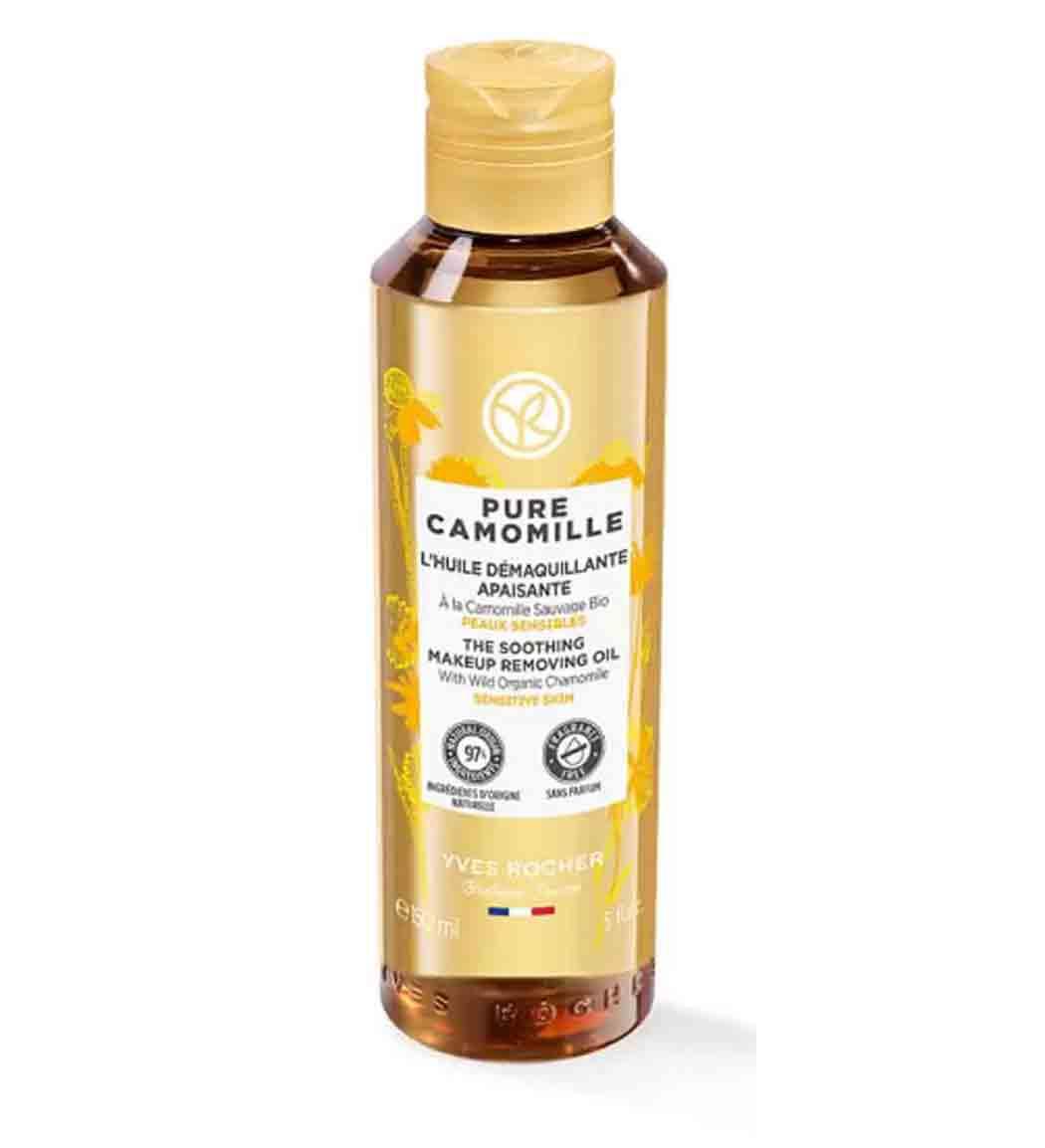 روغن پاک کننده آرایش و تسکین دهنده صورت مدل Pure Camomille مناسب پوست های حساس و دارای التهاب حجم 150 میل