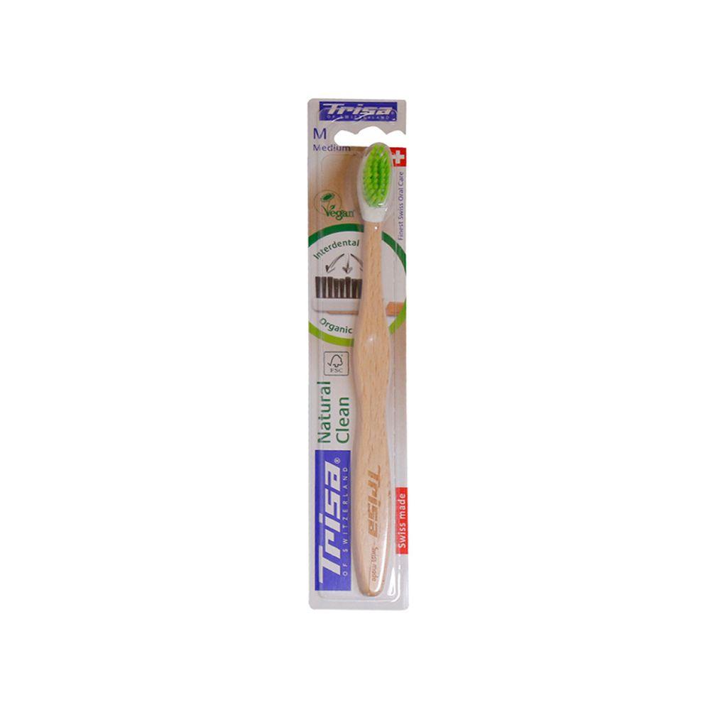 مسواک مدل Natural Clean با برس متوسط تریزا — تصویر ۳
