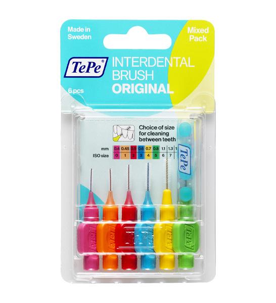 مسواک بین دندانی مدل Original Mixed Pack با برس نرم سایز 0 تا 5 بسته ۶ عددی