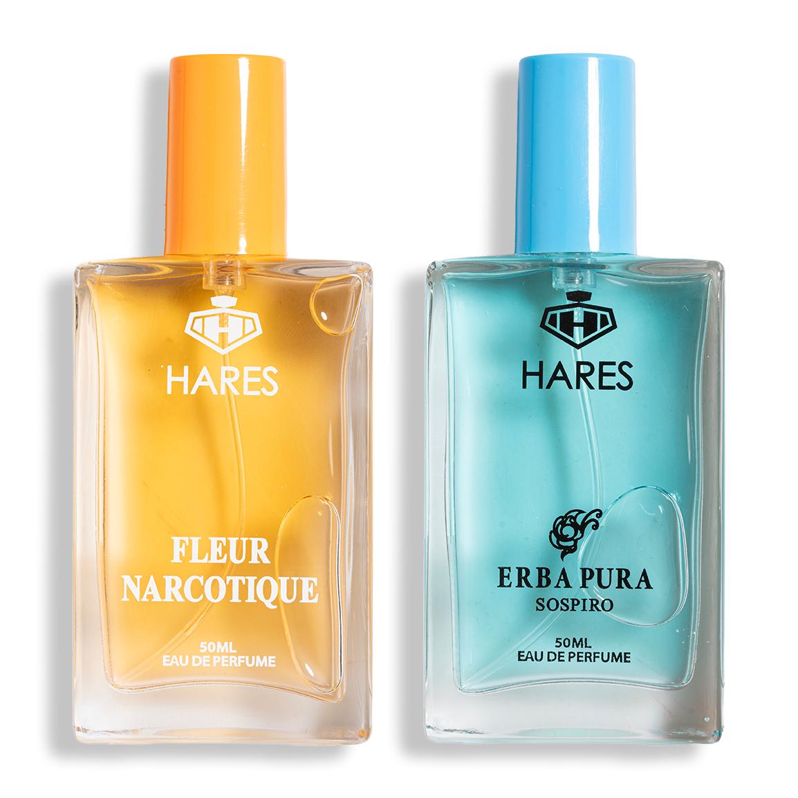 پک 2 عددی ادوپرفیوم مدل XERJOFF Erba Pura حجم 50 میلی لیتر و Fleur Narcotique حجم 50 میلی لیتر