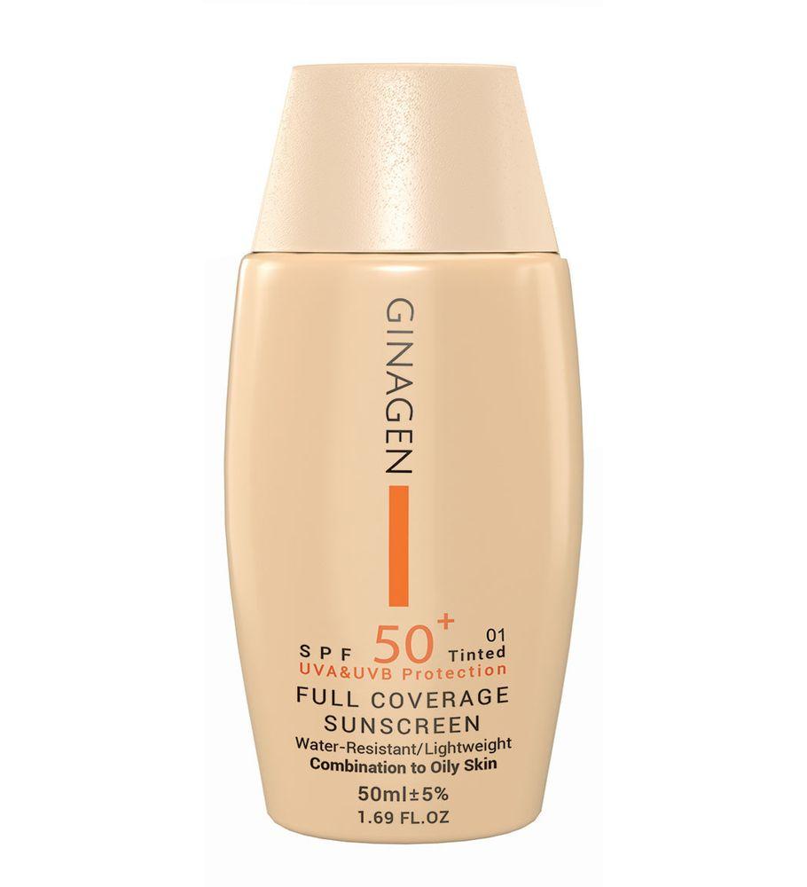 کرم ضد آفتاب رنگی مدل SPF50 مناسب پوست چرب و مختلط حجم 50 میلی لیتر