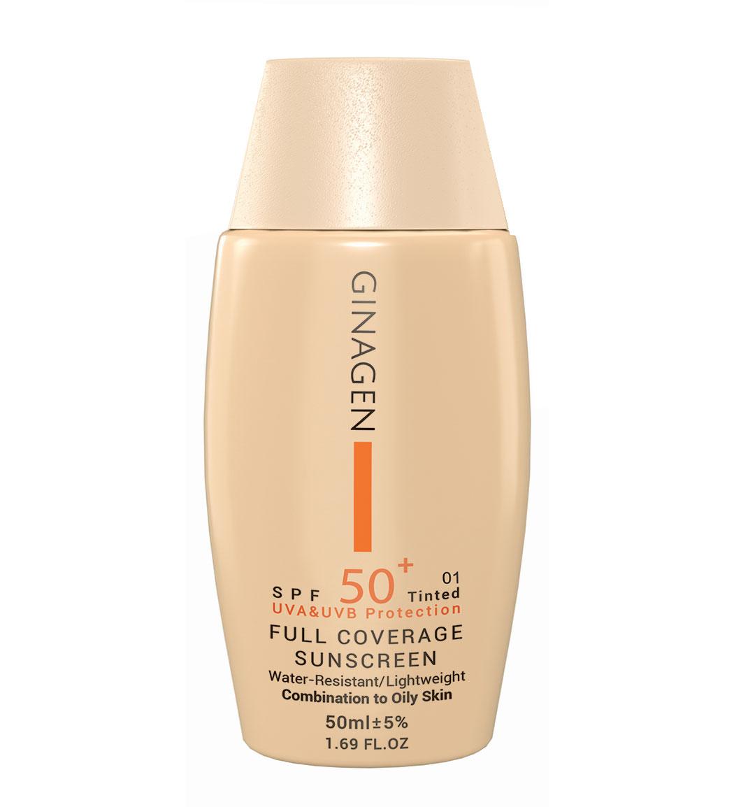 کرم ضد آفتاب رنگی مدل SPF50 مناسب پوست چرب و مختلط حجم 50 میلی لیتر