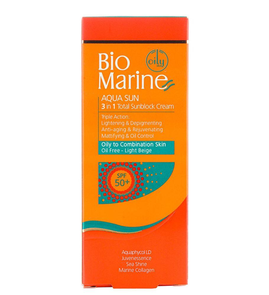 ضد آفتاب بژ روشن ضدچروک پوست چرب و مختلط SPF50 حجم 50میل بایو مارین — تصویر ۶