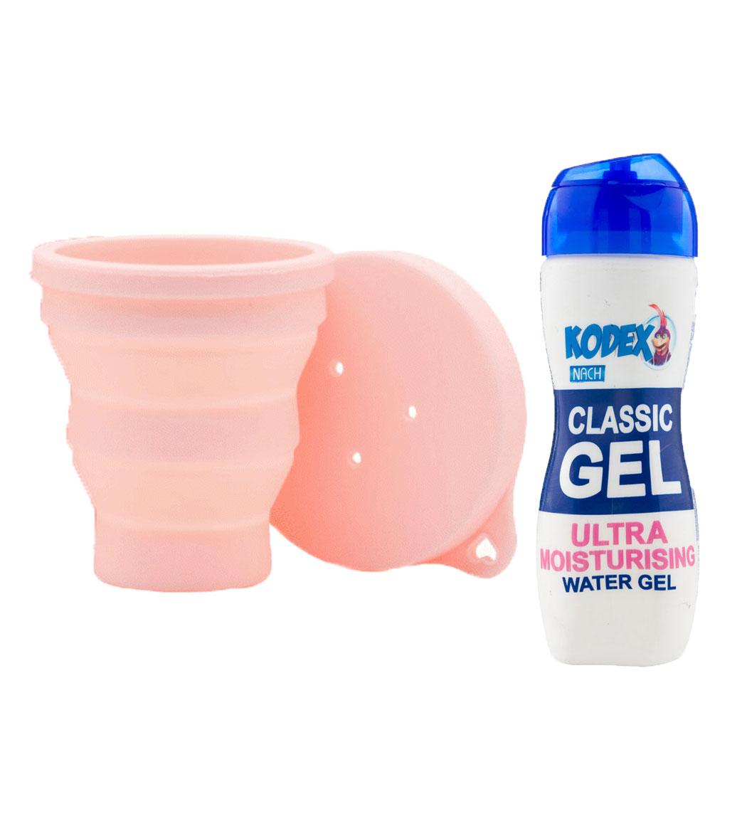 پک ژل روان کننده مدل Classic ناچ کدکس و لیوان ضدعفونی کننده کاپ قاعدگی