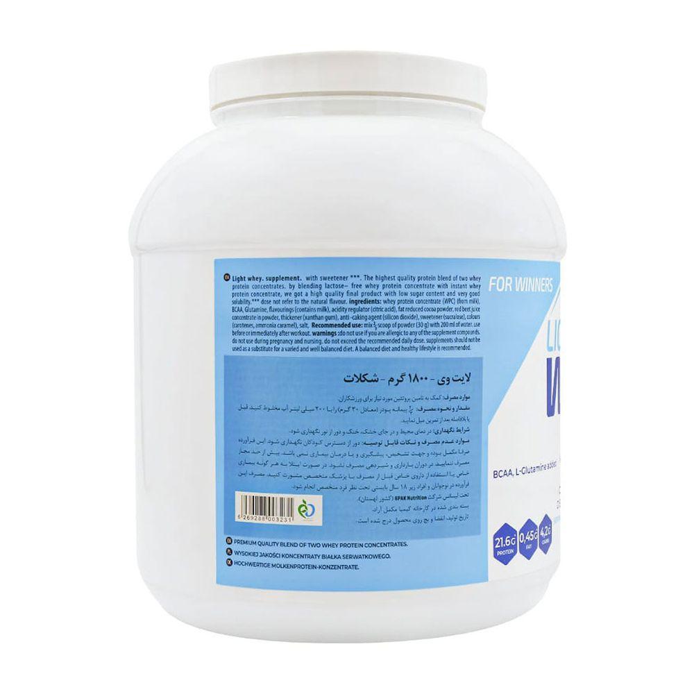 پودر لایت وی سیکس پک 1800 گرم با طعم شکلات ترک نوتریشن — تصویر ۲