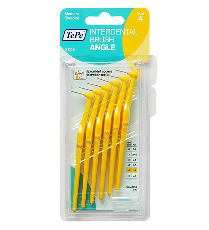 مسواک بین دندانی مدل Angle با برس نرم سایز 4 بسته 6 عددی