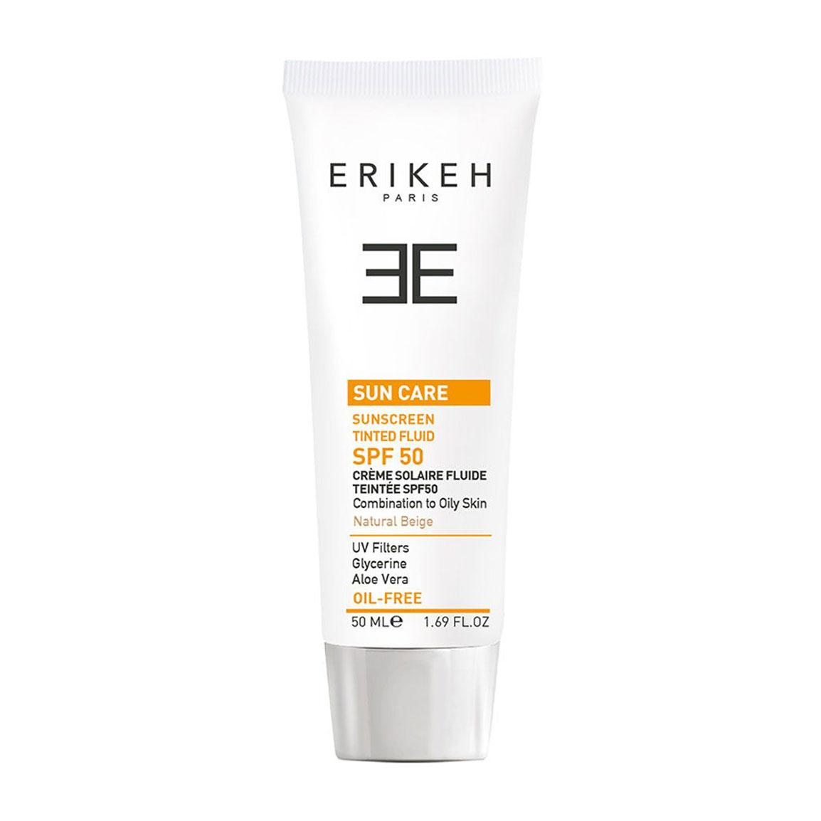 فلوئید ضد آفتاب بژ طبیعی و فاقد چربی دارای spf50 حجم 50میل