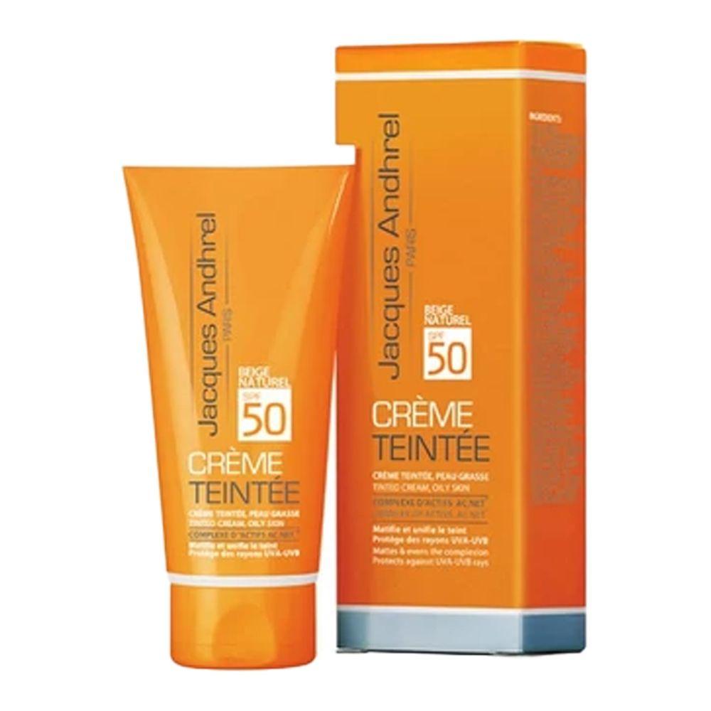 کرم ضد آفتاب رنگی SPF50 مناسب پوست چرب حجم 50 میلی لیتر ژاک آندرل پاریس — تصویر ۲