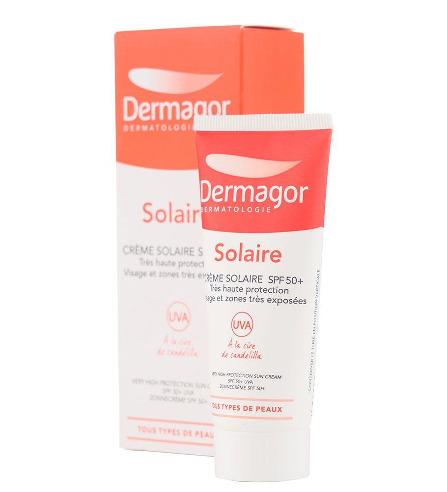 کرم ضد آفتاب بی رنگ دارای spf 50 مناسب پوست نرمال تا خشک حجم 40 میل درماگور — تصویر ۳