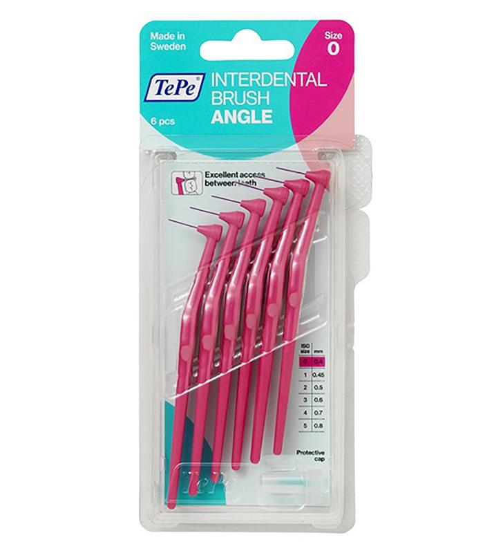 مسواک بین دندانی مدل Angle با برس نرم سایز 0 بسته 6 عددی