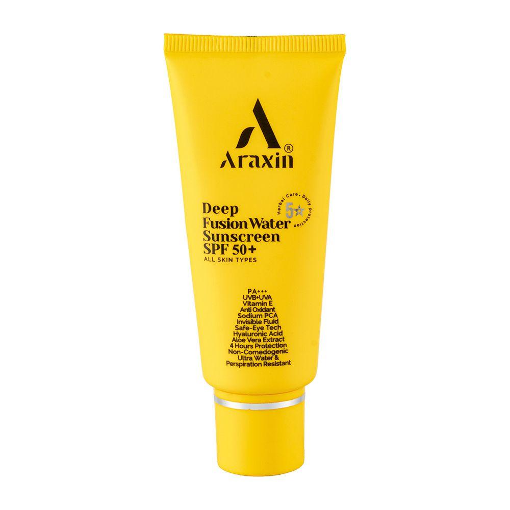 ضدآفتاب تخصصی فیوژن واتر با SPF 50 حجم 40 میلی لیتر آراکسین — تصویر ۱