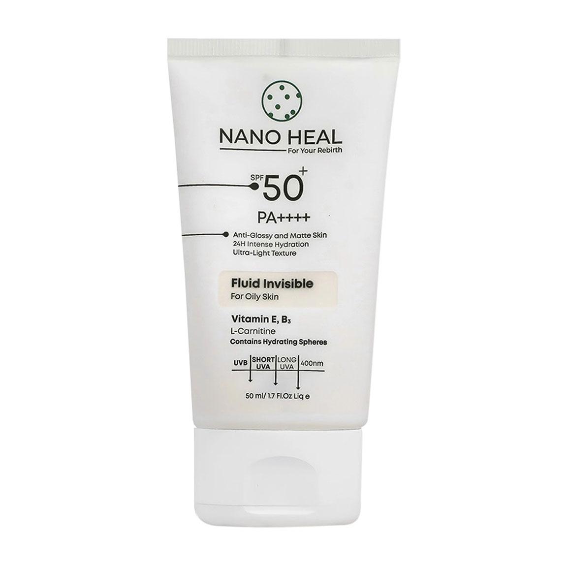ضد آفتاب فلوئیدی بی رنگ مناسب پوست چرب با SPF50 حجم 50 میلی لیتر