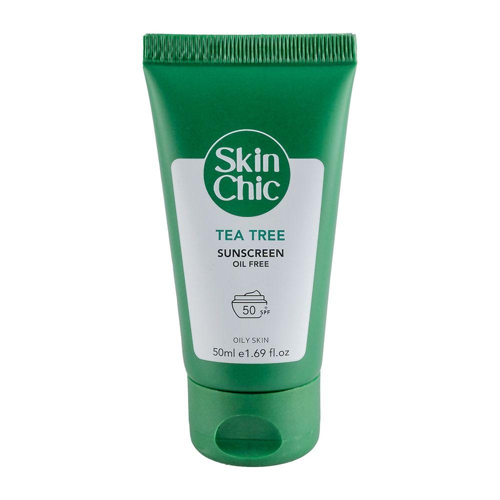 کرم ضد آفتاب دارای SPF 50 حاوی عصاره درخت چای حجم 50 میلی لیتر اسکین شیک — تصویر ۱