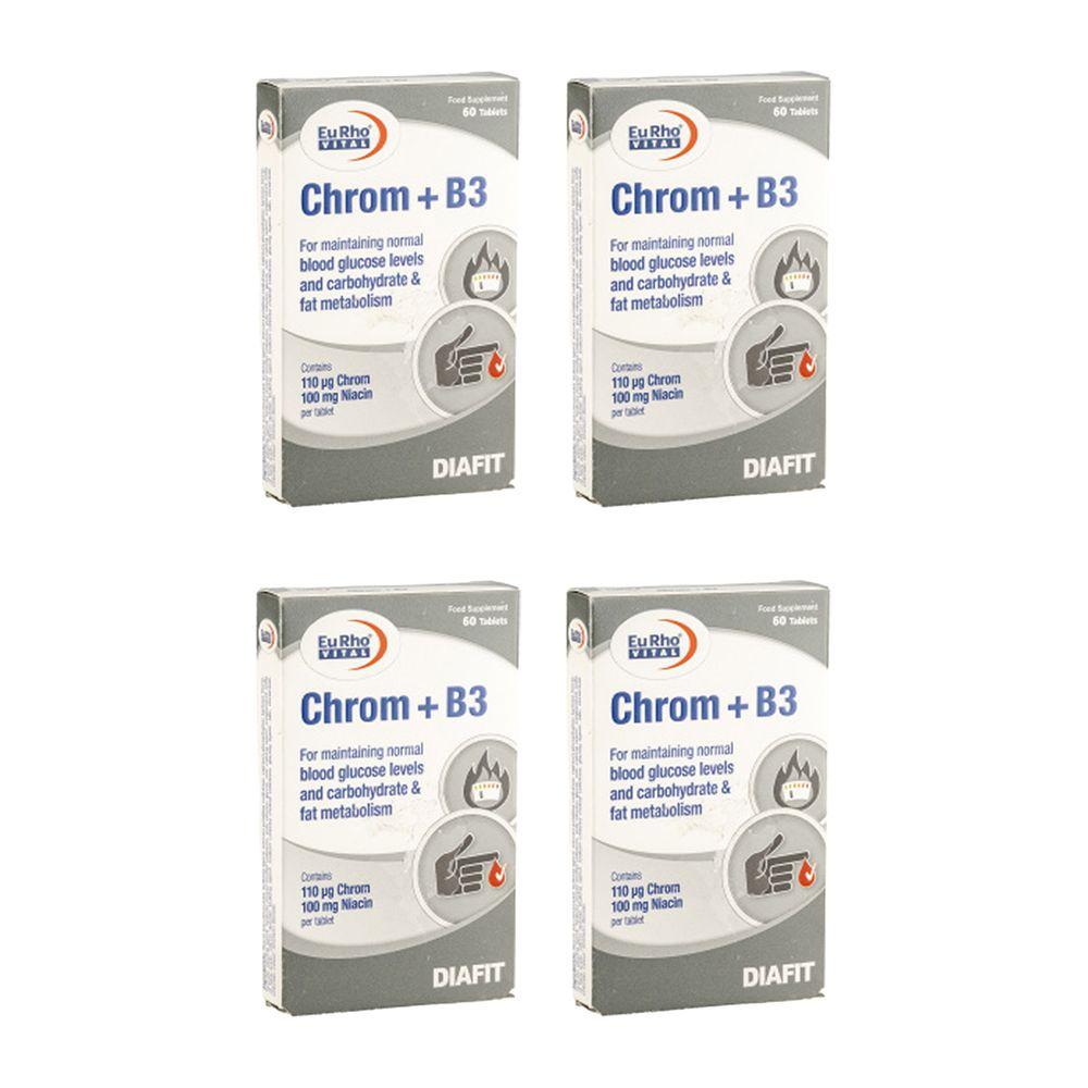 پک 4 عددی قرص Chrom + B3 بسته 60 عددی