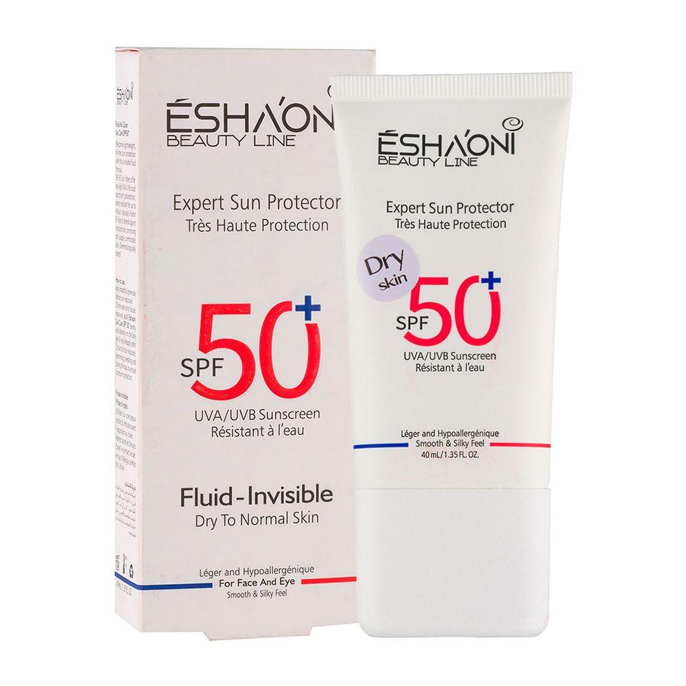 ضد آفتاب فلوئیدی بی رنگ با SPF 50 مناسب پوست خشک تا نرمال حجم 40 میلی لیتر