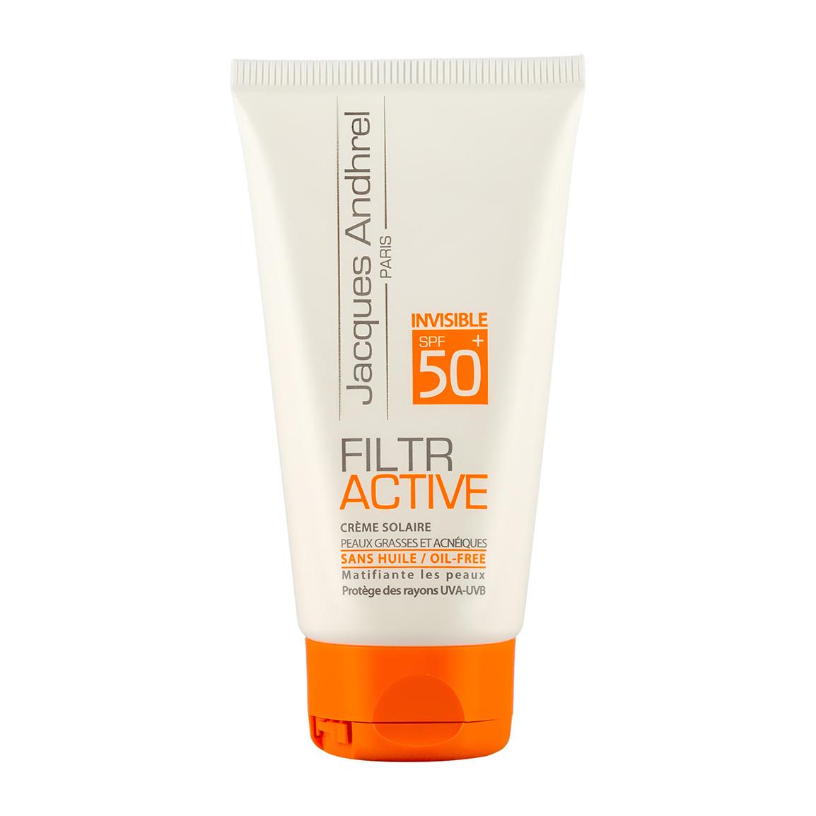 کرم ضد آفتاب بی رنگ SPF 50 مناسب پوست چرب و مستعد آکنه حجم 50 میلی لیتر