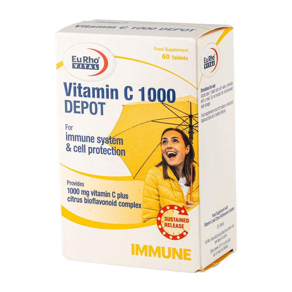 قرص ویتامین C 1000 میلی گرم دپو بسته 60 عدد