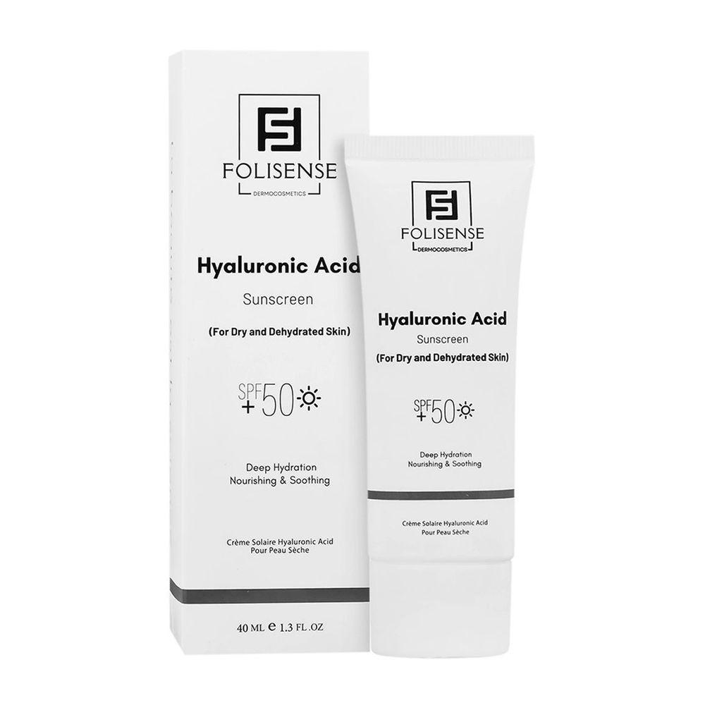 ضد آفتاب مدل Hyaloronic Acid با SPF 50 مناسب پوست خشک و دهیدراته حجم 40 میلی لیتر فولی سنس — تصویر ۲