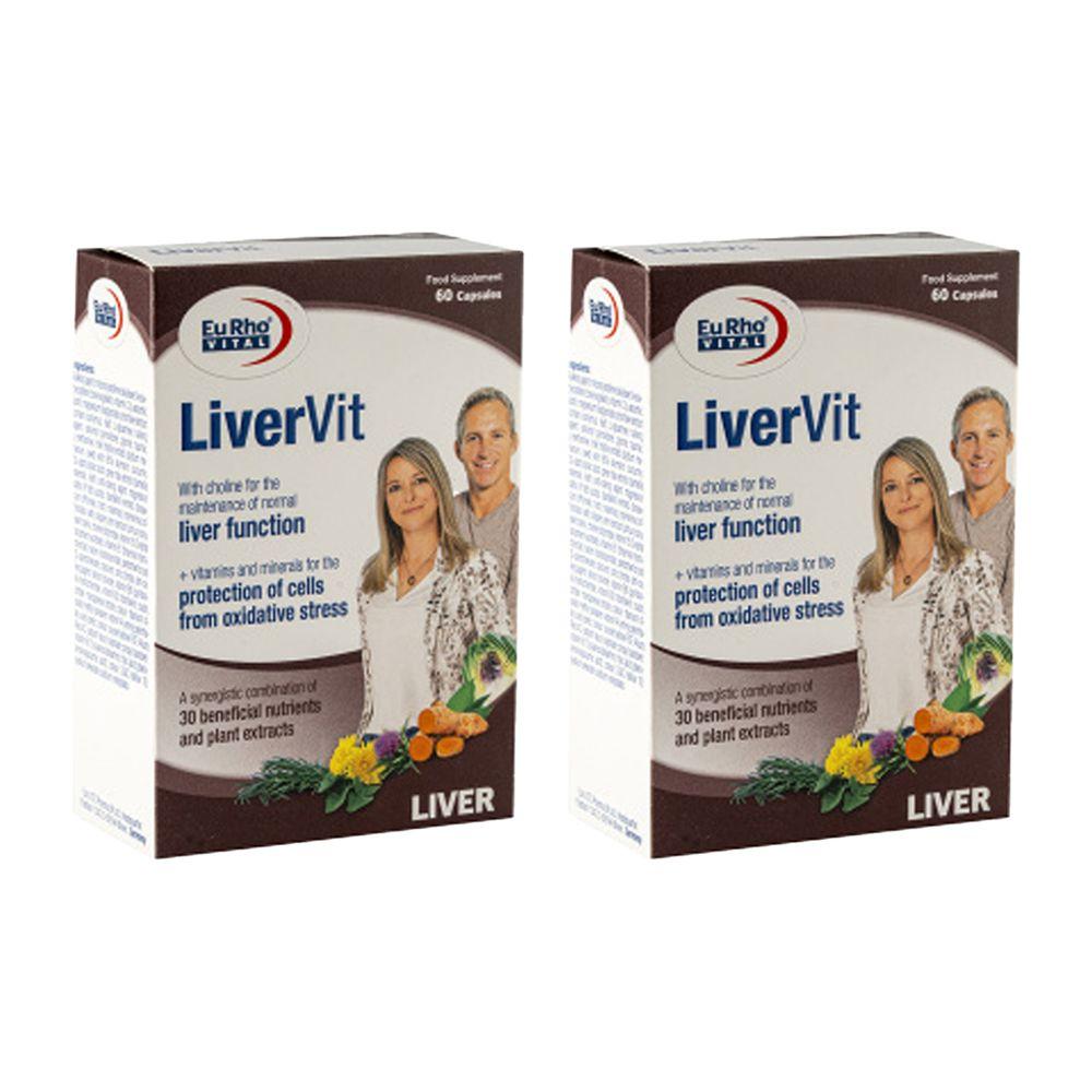 پک 2 عددی کپسول گیاهی Liver Vit بسته 60 عددی