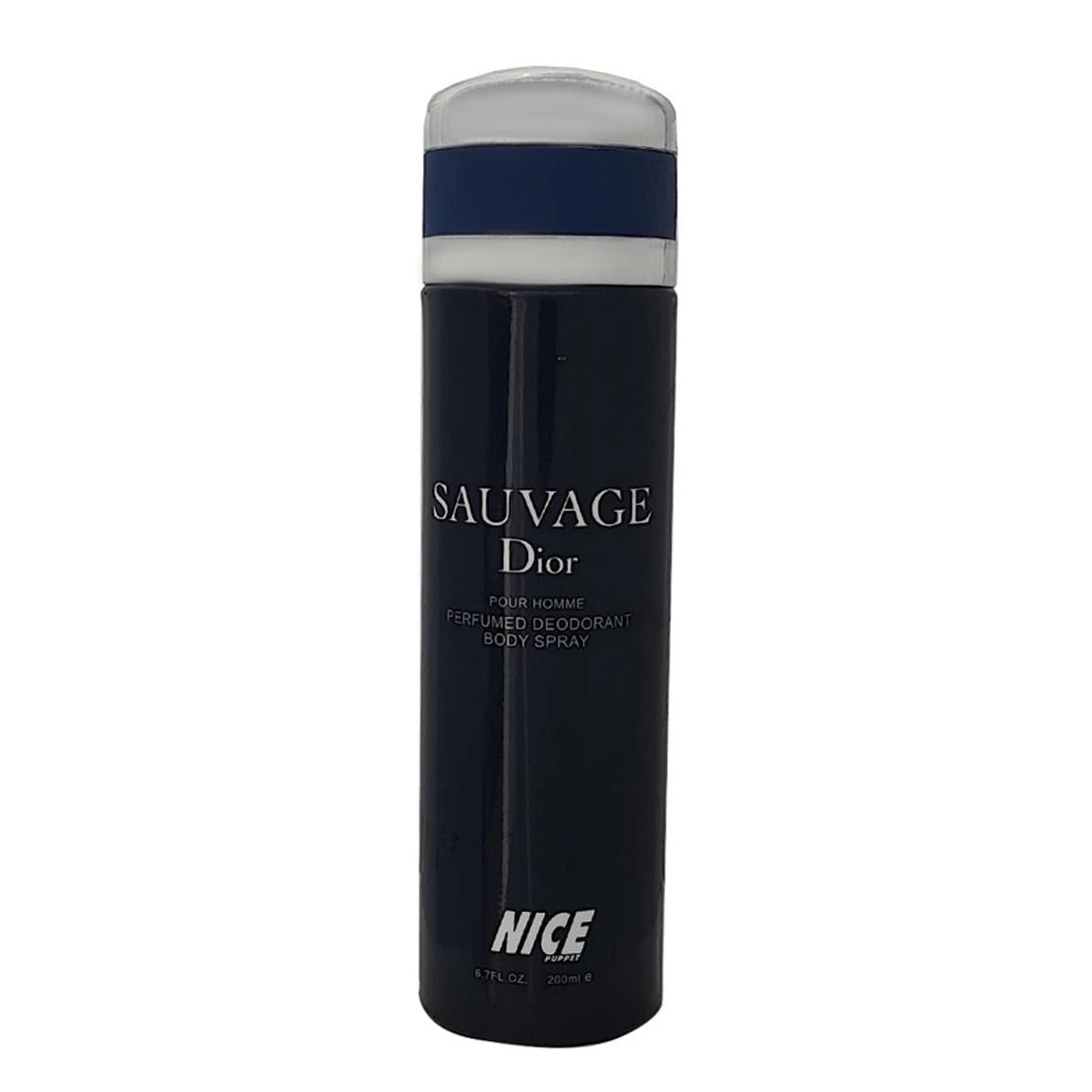 اسپری بدن مردانه مدل Sauvage Dior حجم 200 میلی لیتر