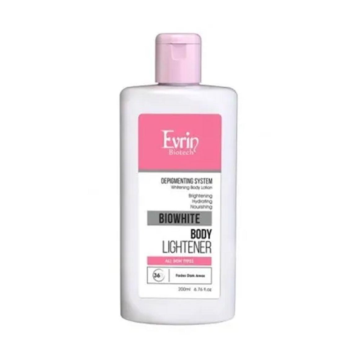 لوسیون روشن کننده بدن مدل Biowhite مناسب انواع پوست حجم 200 میلی لیتر