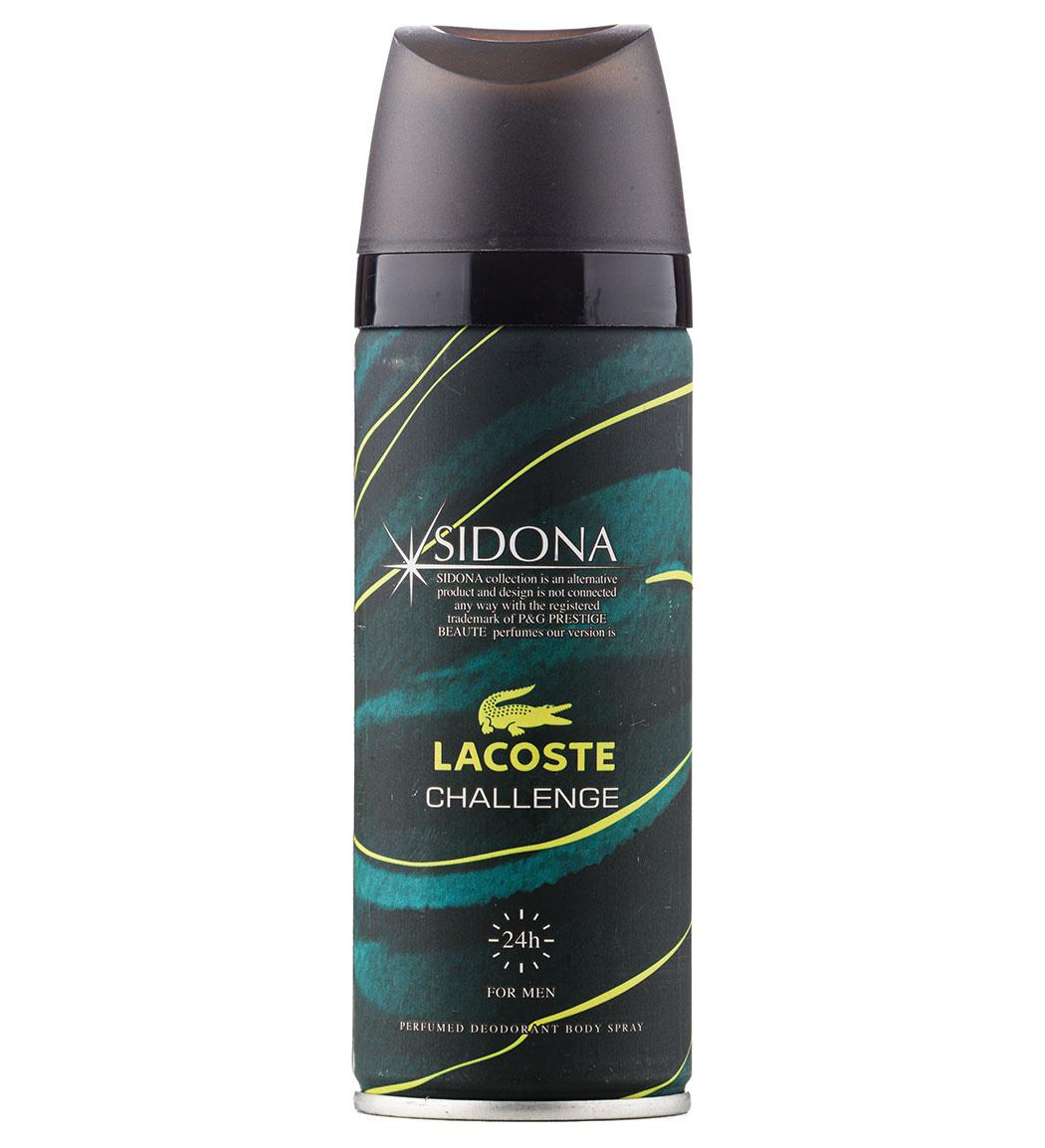 اسپری دئودورانت مردانه مدل Lacoste Challenge حجم 200میل