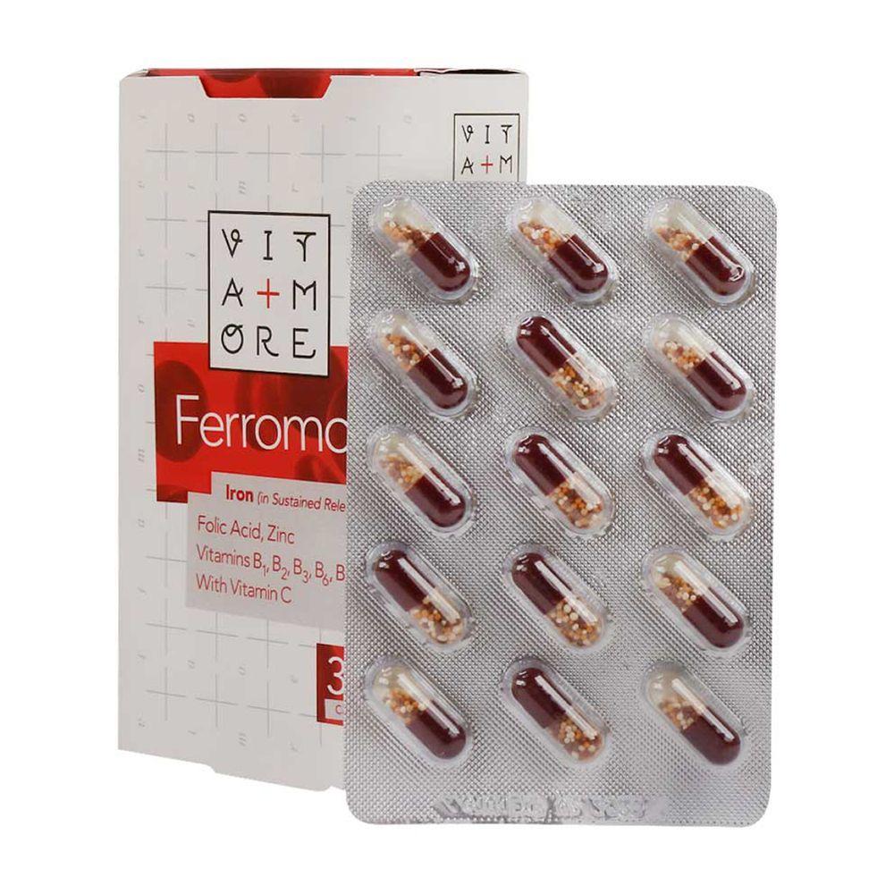کپسول Ferromore بسته 30 عددی ویتامور — تصویر ۲