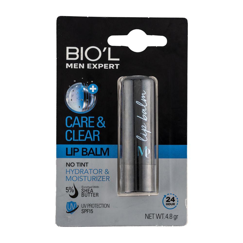 بالم لب بی رنگ مدل Care And Clear با SPF15 مناسب آقایان وزن 4.8 گرم