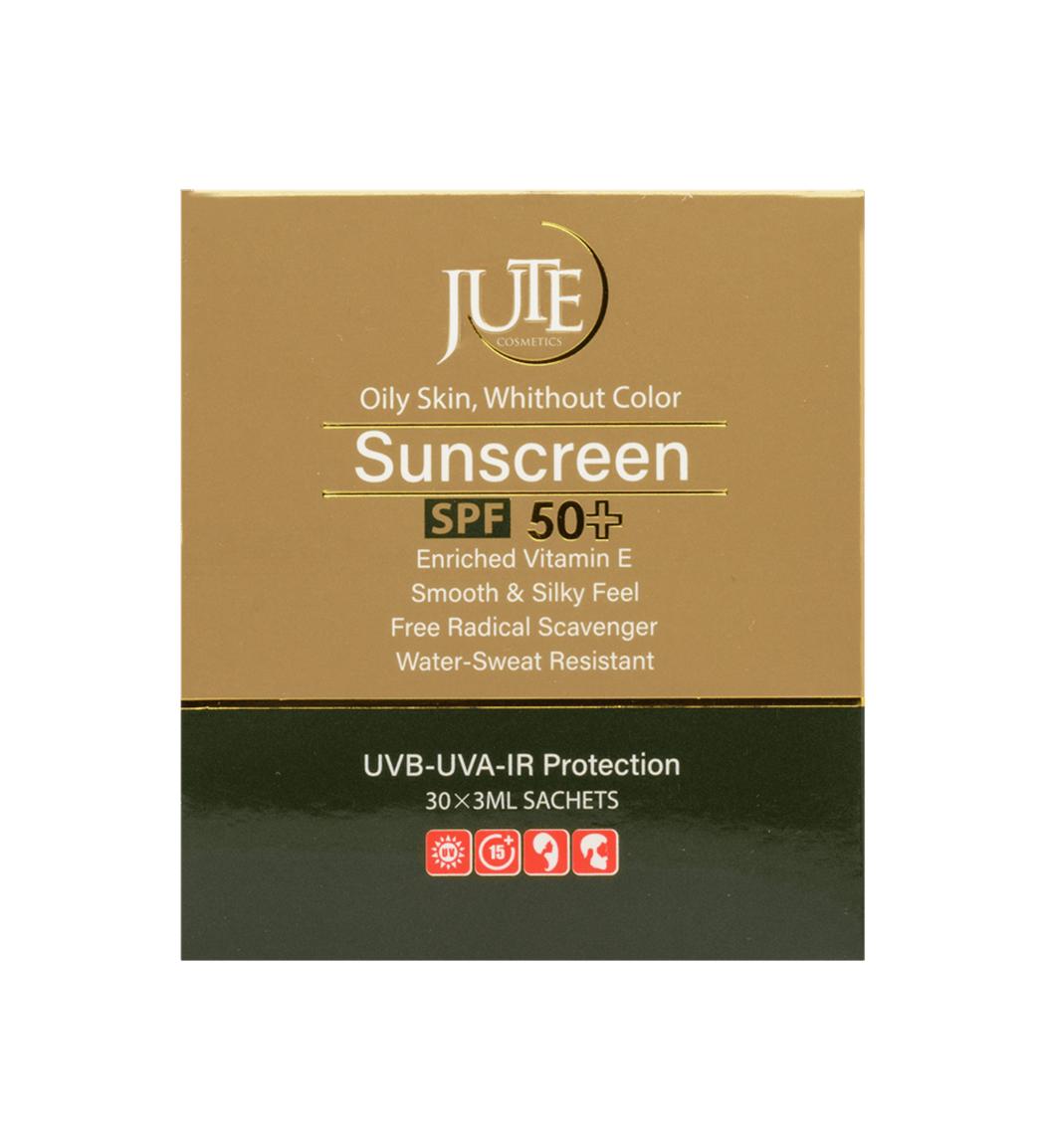 پک ساشه ای 3 میل ضد آفتاب spf50 انواع پوست بی رنگ اس پی بسته 30 عددی