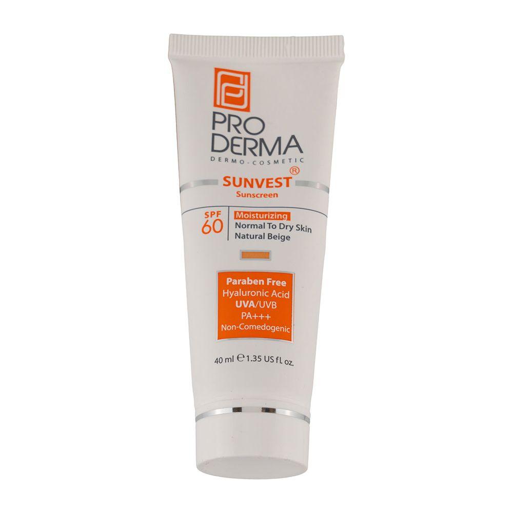 کرم ضد آفتاب رنگی با SPF 60 مناسب پوست معمولی و خشک حجم 40 میلی لیتر
