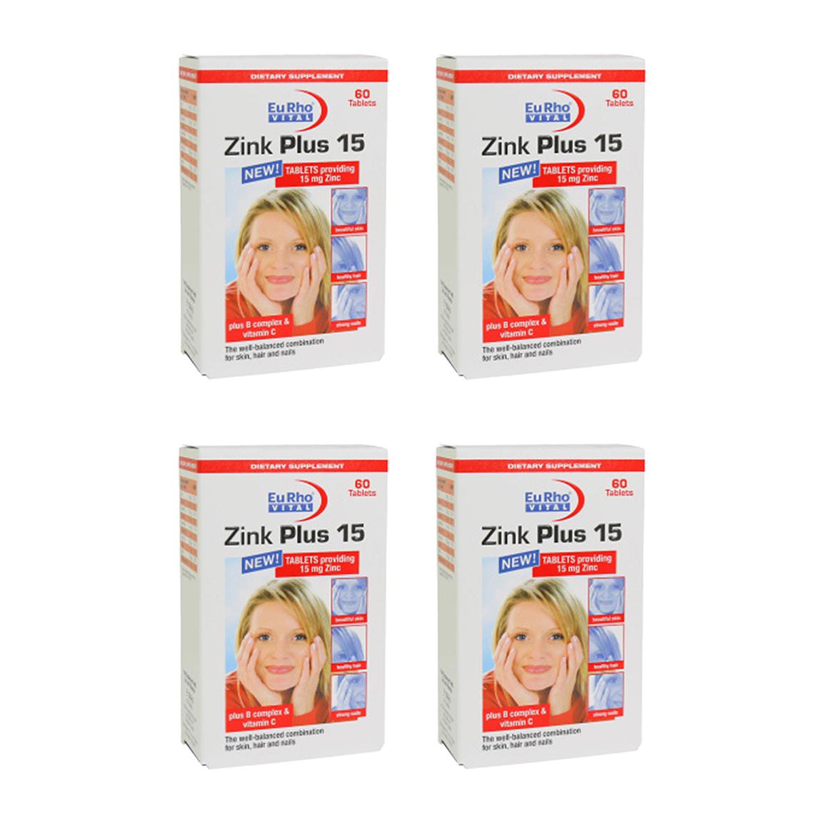 پک 4 عددی قرص Zink Plus 15 بسته 60 عددی