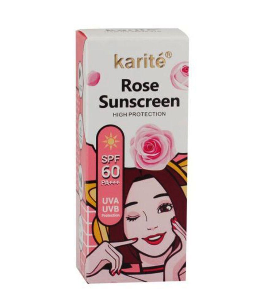 کرم ضد آفتاب حاوی عصاره گل رز SPF 60 کاریته — تصویر ۱