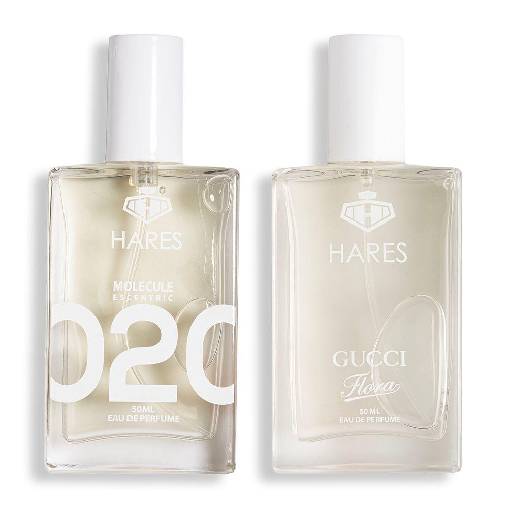 پک 2 عددی ادوپرفیوم مدل Molecule حجم 50 میلی لیتر و Gucci Flora حجم 50 میلی لیتر
