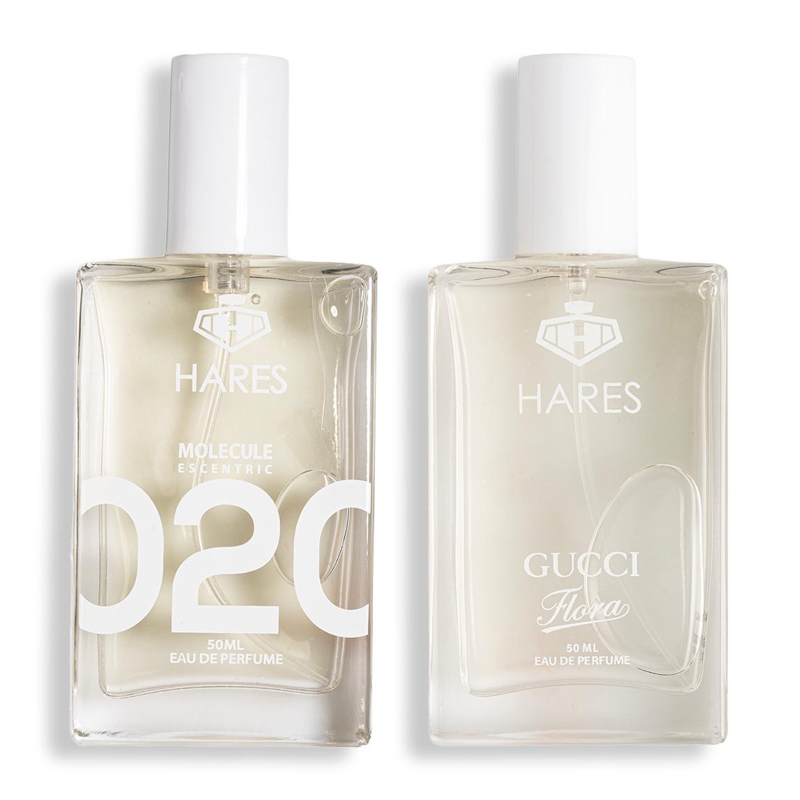 پک 2 عددی ادوپرفیوم مدل Molecule حجم 50 میلی لیتر و Gucci Flora حجم 50 میلی لیتر