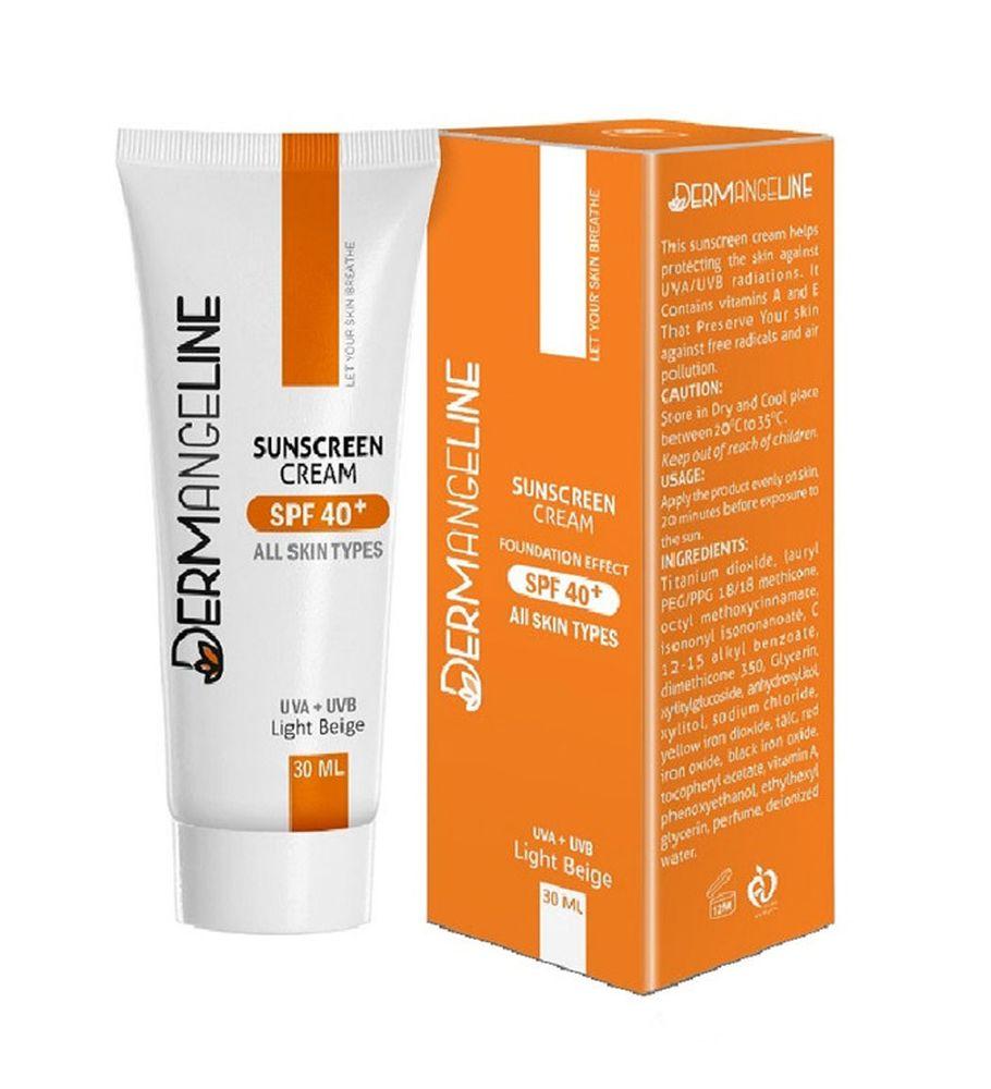 ضد آفتاب کرم پودری مناسب انواع پوست SPF40 حجم 30میل درمنجلین