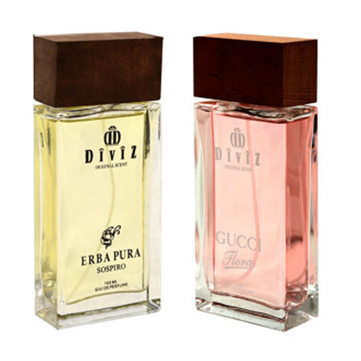پک 2 عددی ادوپرفیوم مدل Gucci Flora حجم 100 میلی لیتر و XERJOFF Erba pura حجم 100 میلی لیتر