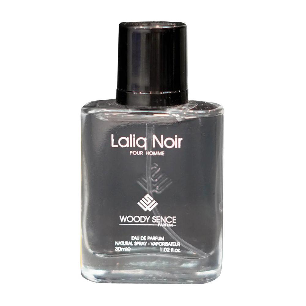 عطر جیبی مردانه مدل Laliq Noir حجم 30 میلی لیتر وودی سنس